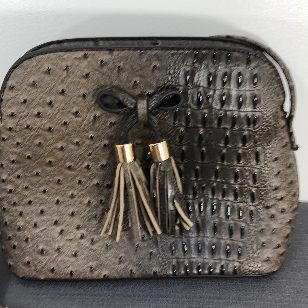 Deluxity Crossbody Purse Bag Brown Vegan Approved - Picture 2 of 8